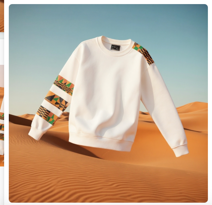 Adult Unisex Ivory Sweatshirt – Creative Insert-Color Graphic Print