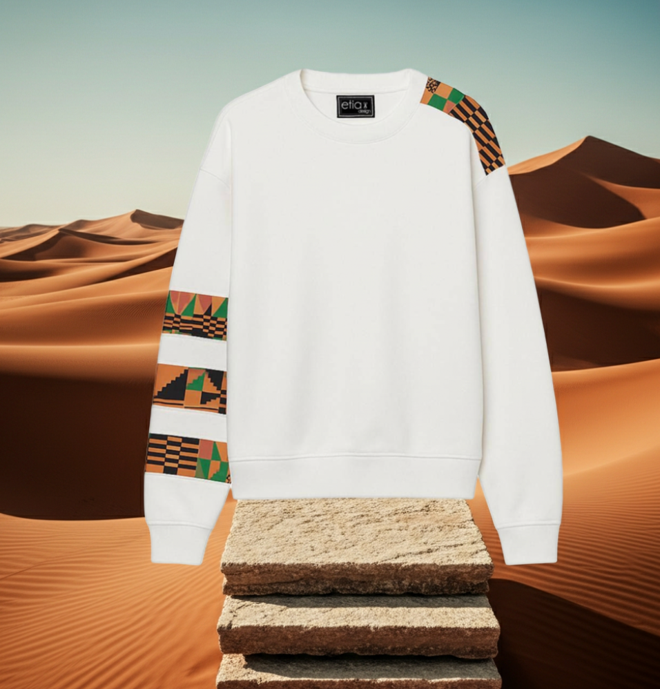 Adult Unisex Ivory Sweatshirt – Creative Insert-Color Graphic Print