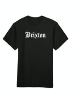 A gray Brixton T-shirt with the brand name 'Brixton' written across the front in bold letters.