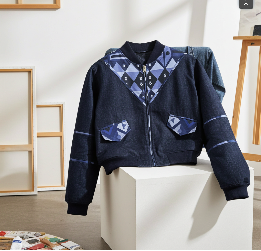 Denim Bomber Jacket – Adult Unisex Streetwear Jacket