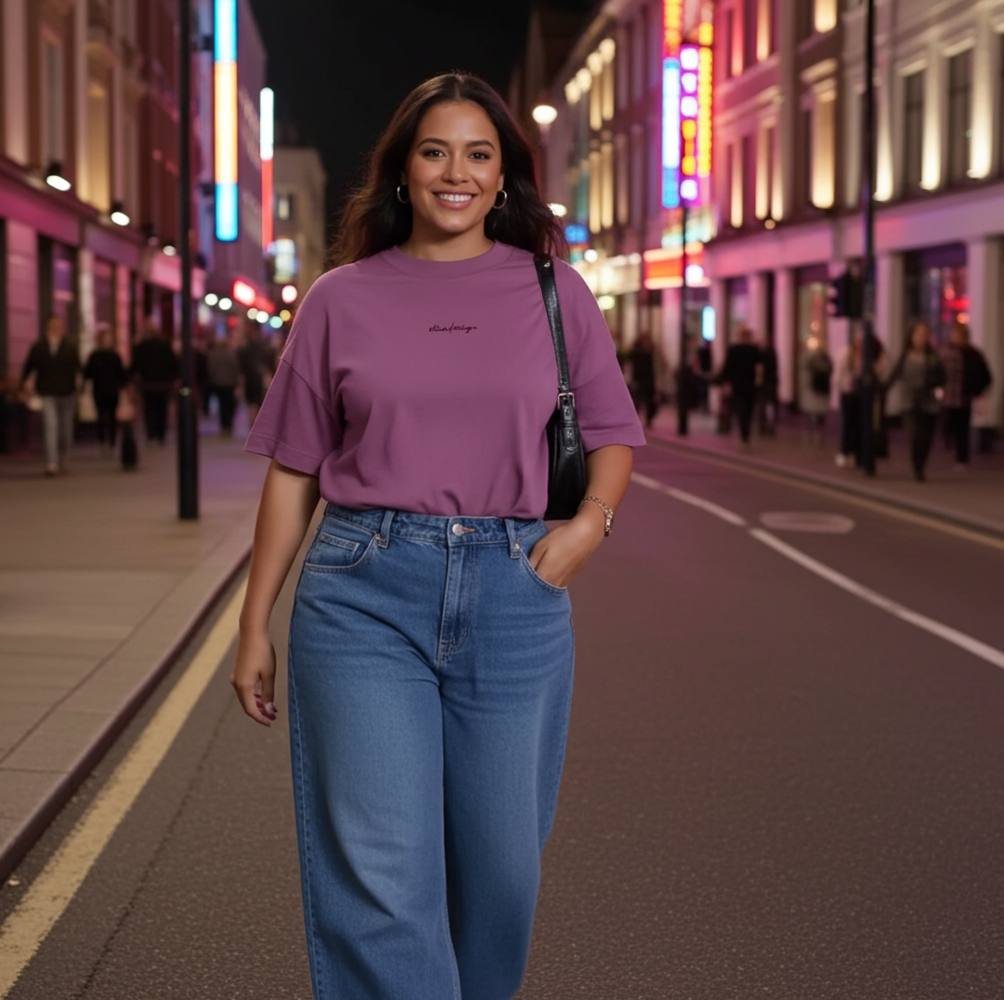 Short Sleeve Drop Shoulder Oversized T-Shirt – Adult Unisex Loose Fit