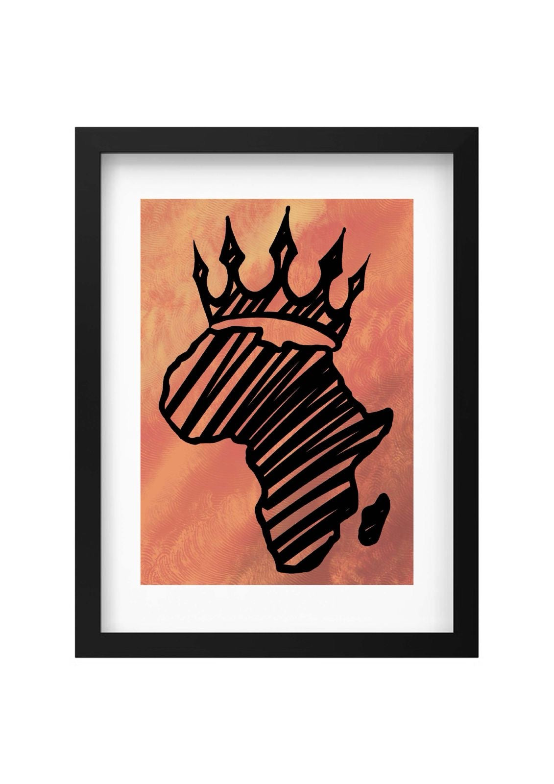 Afro Crown Digital Art Print on Whiteboard