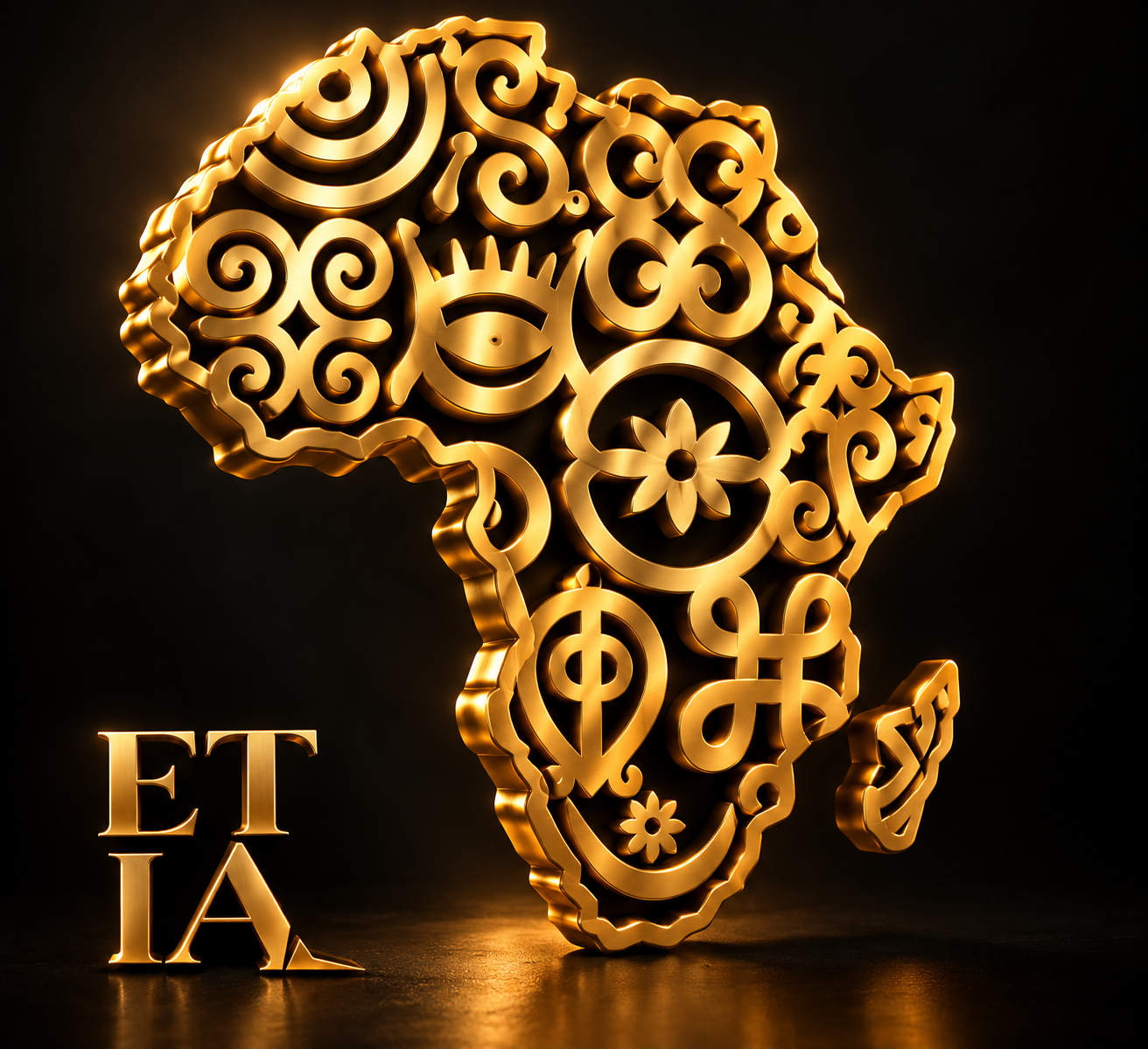ETIA — Adinkra Africa 3D Digital Download Artwork