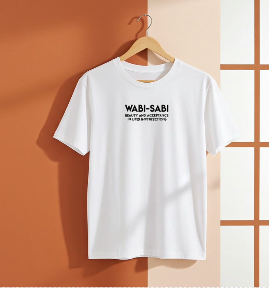 Wabi Sabi Graphic T-Shirt – Premium Cotton Wide Loose Fit Unisex Tee