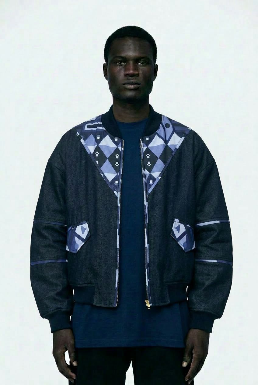 Denim Bomber Jacket – Adult Unisex Streetwear Jacket