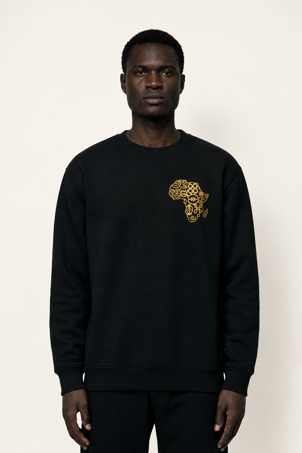 Adinkra Gold sweatshirt front with clean background