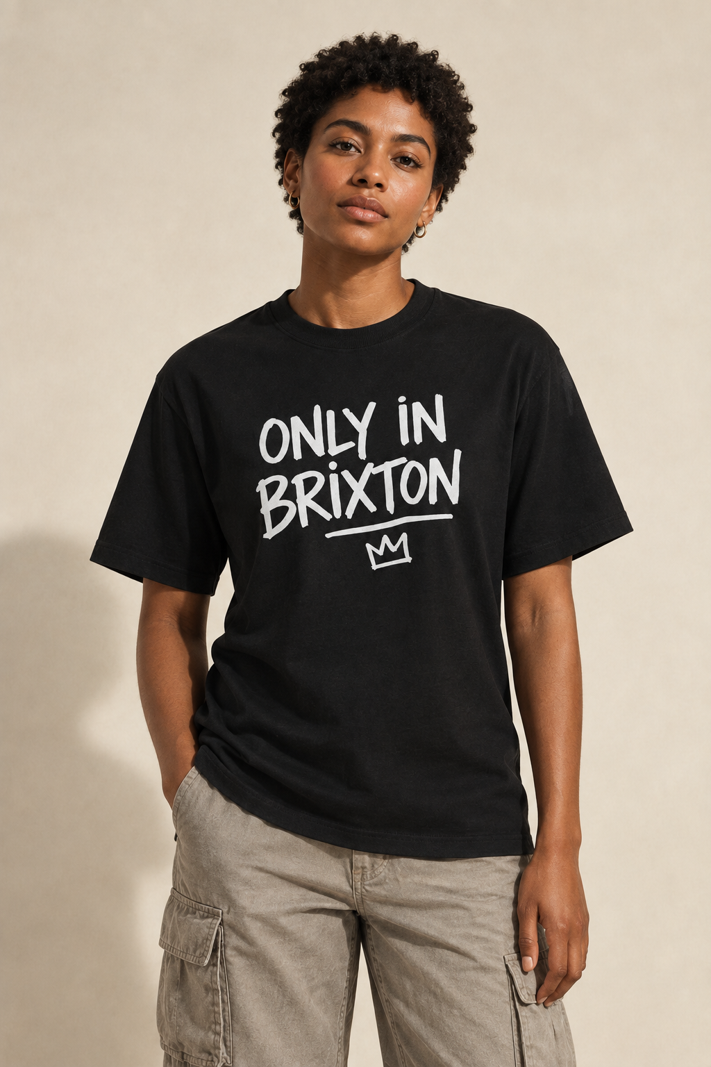 Black Only in Brixton front, warm background